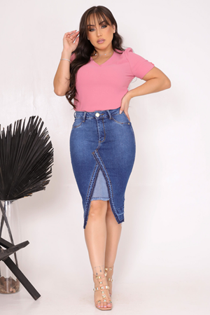 Saia hot sale jeans danuta